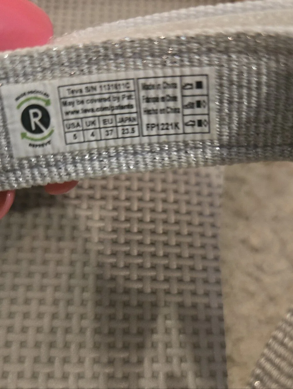 Teva Kids Sandals Light Pink and Gray Sz 5